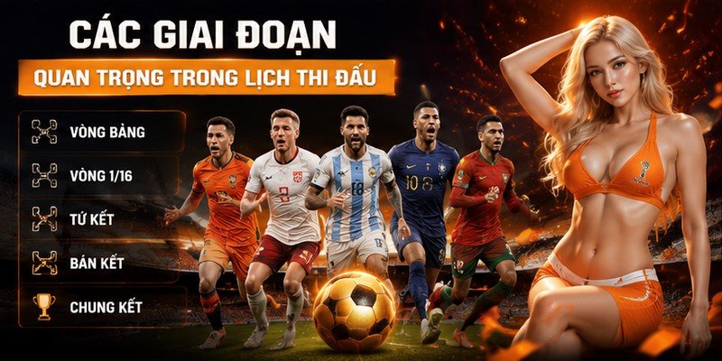 Các giai đoạn quan trọng trong lịch thi đấu