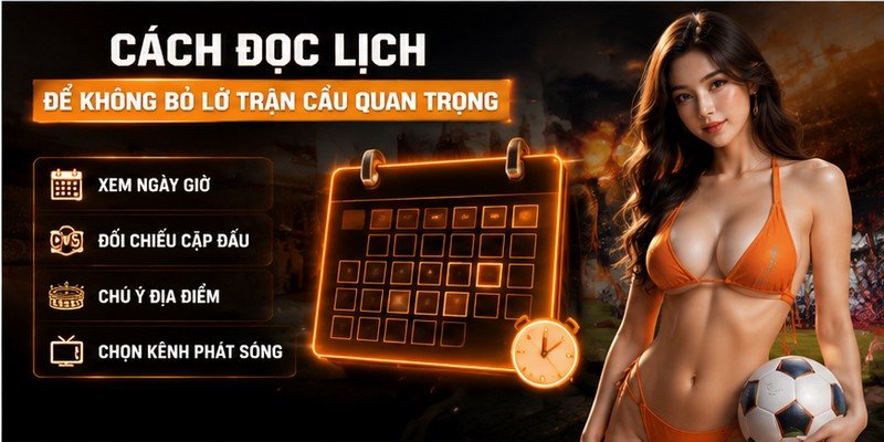 Cách đọc lịch để không bỏ lỡ trận cầu quan trọng